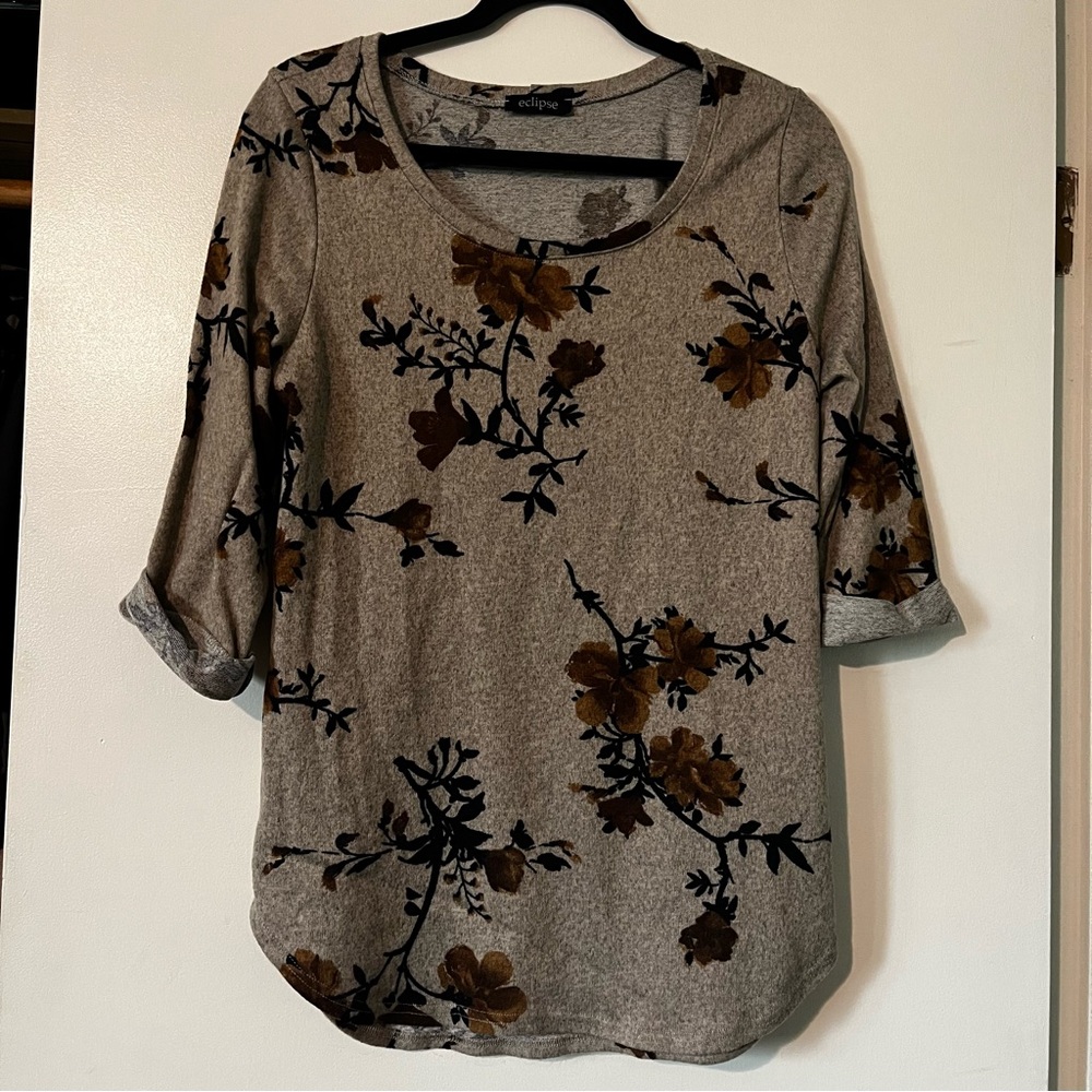 Eclipse | 3/4 Sleeve Floral Top